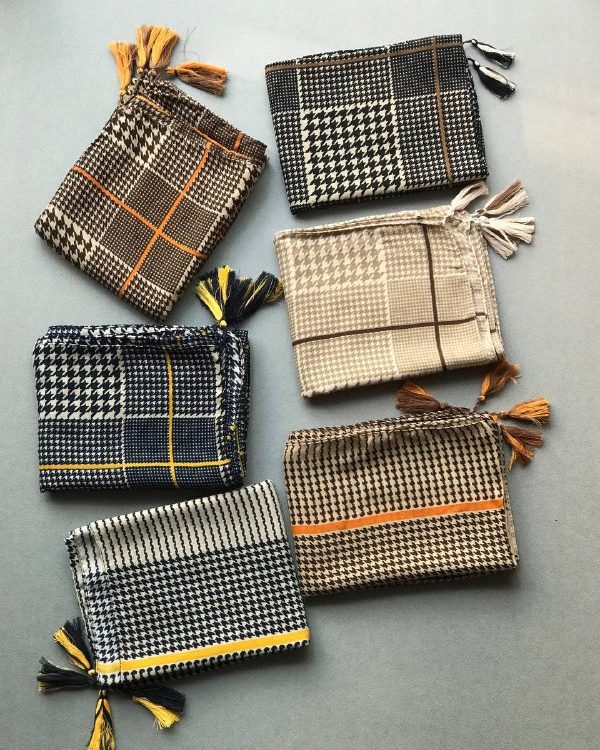 شال نخی منگوله دار پاییزه