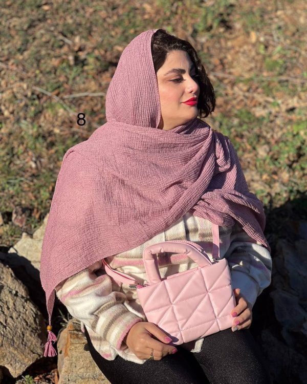 شال پلیسه منگوله دار مدل برشکا