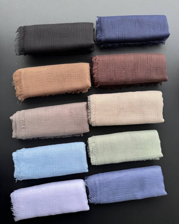 شال تمام نح پارچه سوزنی طرح بیسکوییتی دور ریش (جین 10 تایی کد 916)