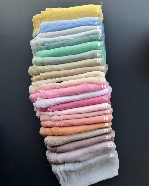 شال حزیر مجلسی دور نقره ای(جین 24 تایی کد 929)