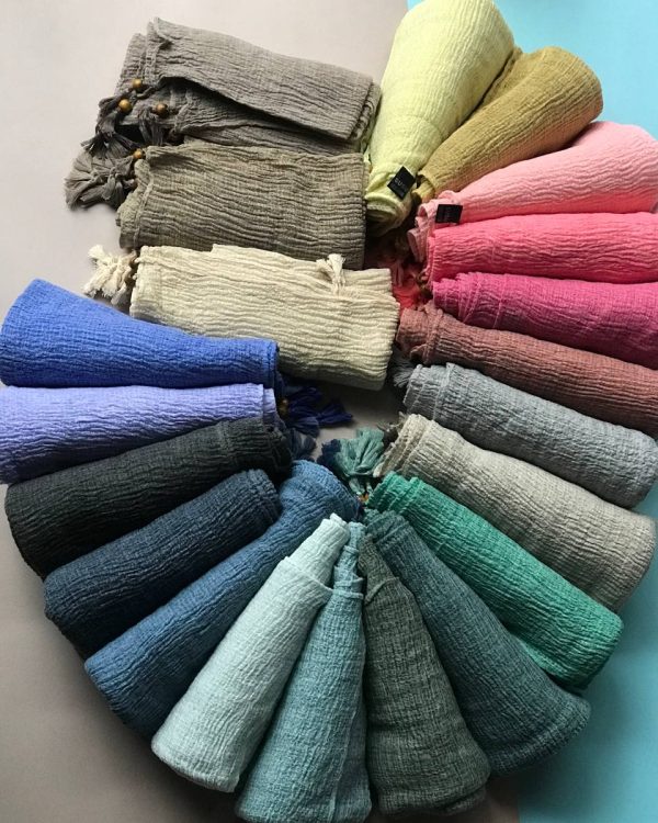 شال پفکی سنگشور نخ پنبه