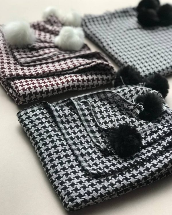 شال کنفی منگوله دار پم پم