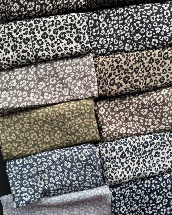 شال پلیسه پایین ریش پلنگی رنگی (تک فروشی کد ۱۱۲)