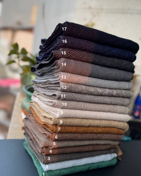 شال پلیسه سنگشور پایین ریش و منگوله نخ پنبه(تکفروشی کد 125)