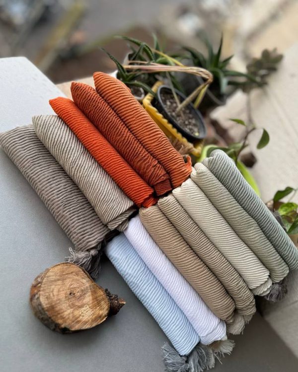 شال پلیسه نخی پاییزه (تک فروشی کد 102)