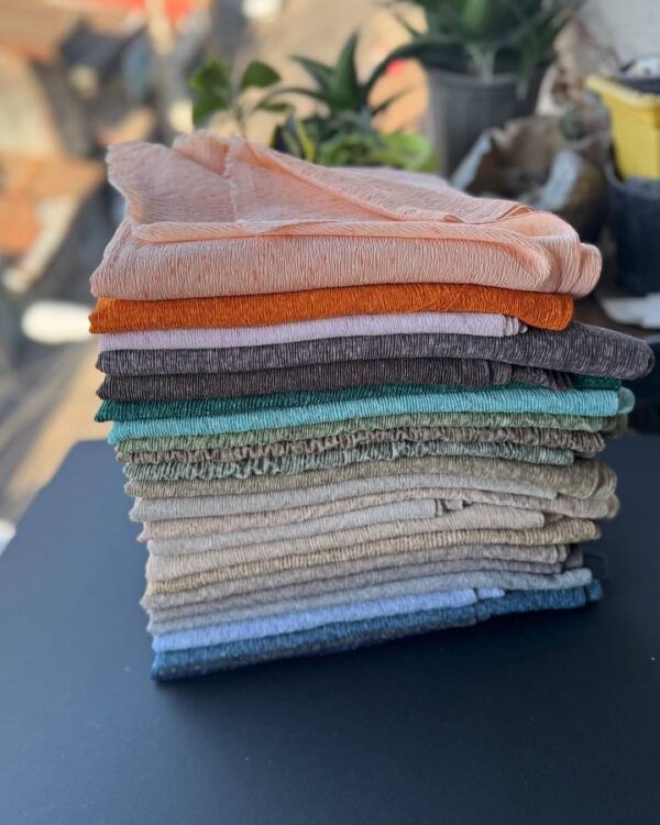 شال پلیسه نخی کر کره ای سنگشور (تکفروشی کد 186)