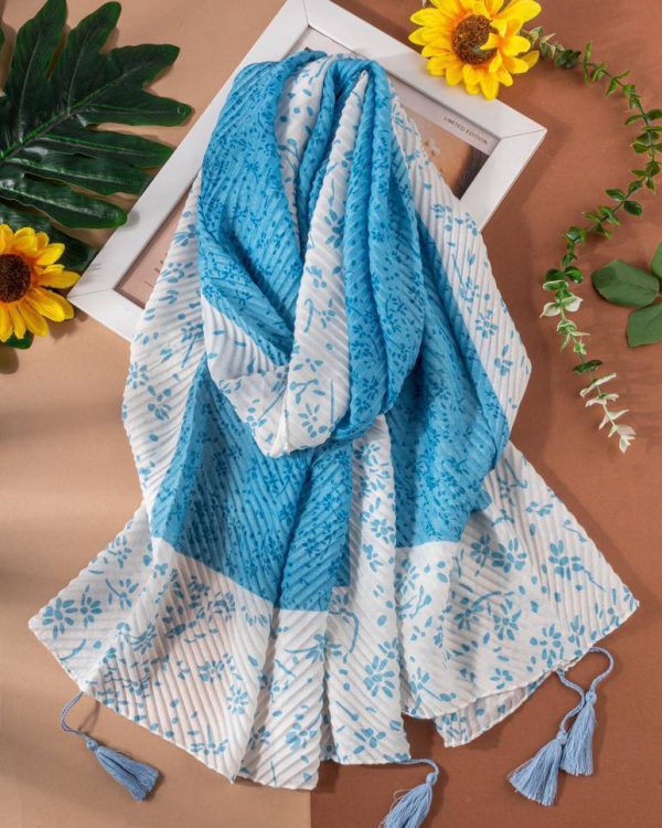 شال بهاره پلیسه صابونی (فقط عمده فروشی کد: 256)