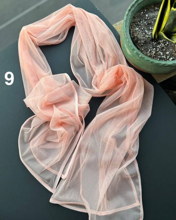 شال مجلسی توری تک رنگ ساده عمده (جین 10 تایی کد 941)