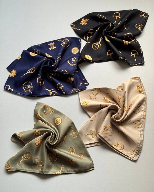 مینی اسکارف نخی چاپ دیجیتالی ۷۰ سانتی (کد 226)