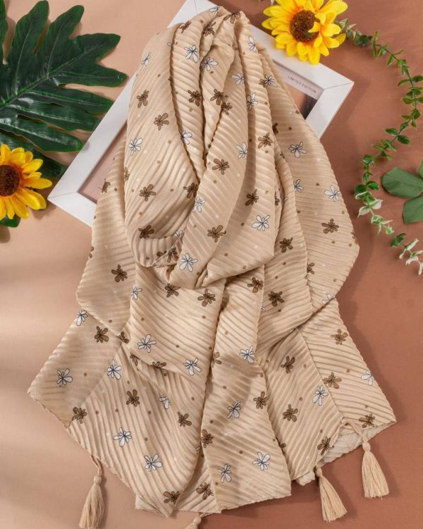 شال بهاره پلیسه صابونی ( فقط عمده فروشی کد: 255)