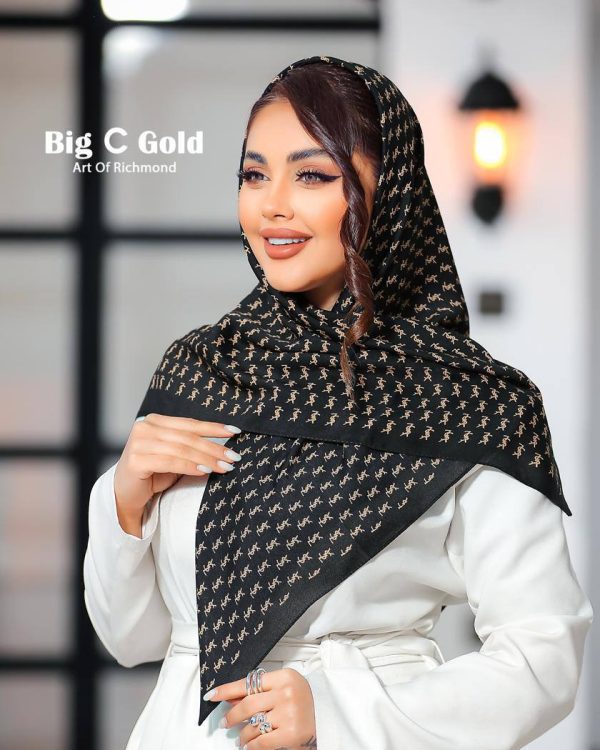روسری حریر دور دوخت ۱۱۰ سانتی (فقط عمده فروشی کد: 258)
