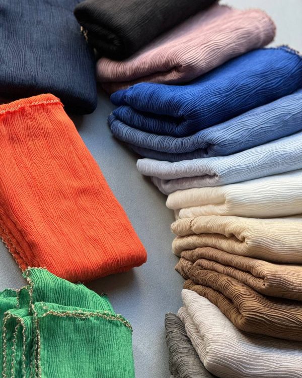 شال برشکا پلیسه نخی دور زیپ (تکفروشی کد ۳۲۸)