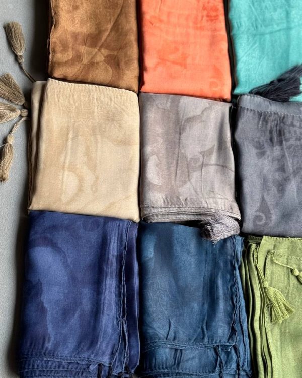 شال تمام نخ پنبه ژاکارد (تک فروشی کد ۳۵۶)