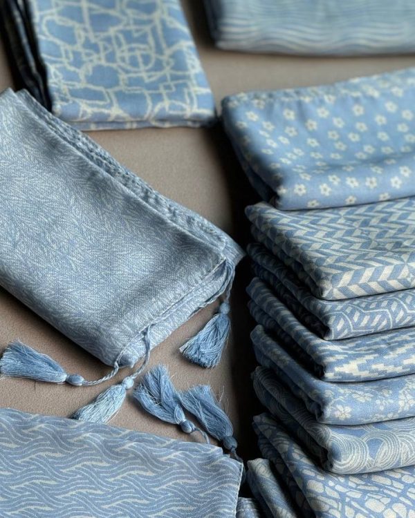 شال نخ پنبه منگوله دار (عمده فروشی کد ۳۹۳)