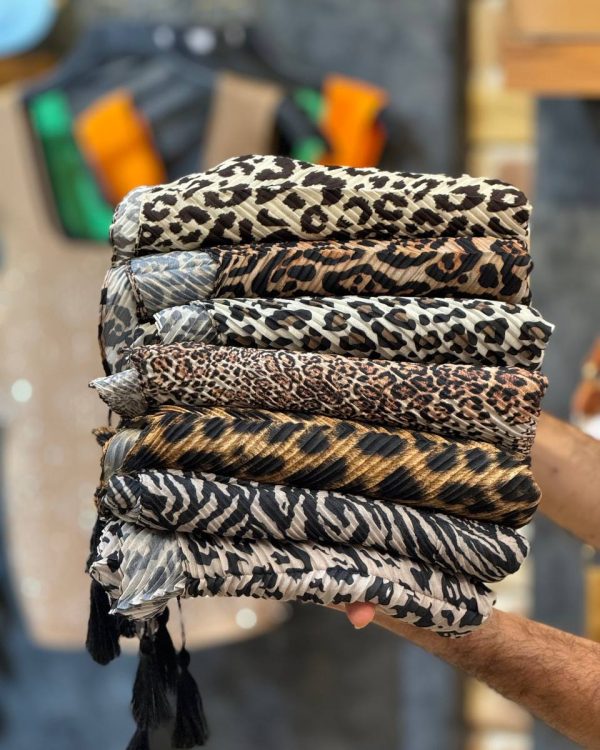 شال پلیسه نخی منگوله دار (عمده فروشی کد 374