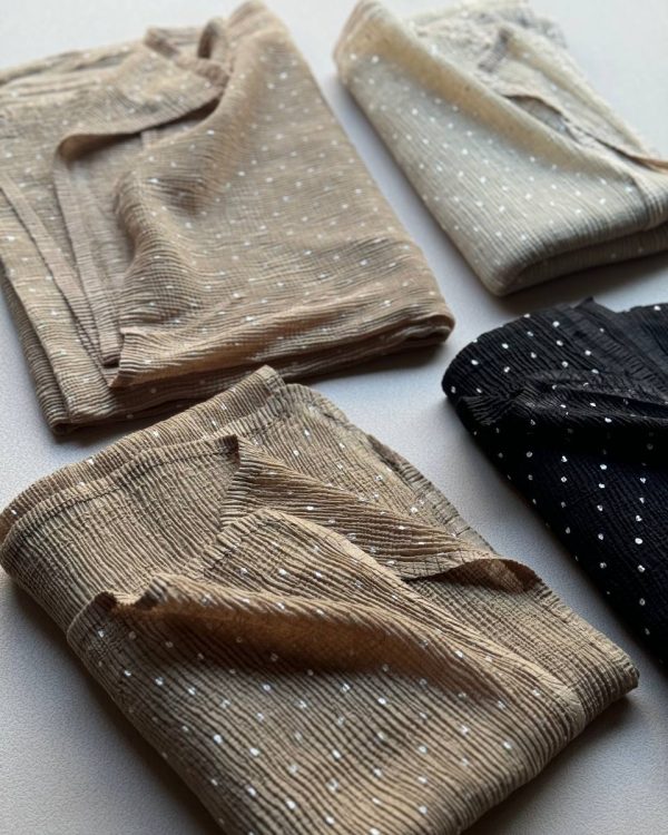 شال برشکا طلا کوب (عمده فروشی کد 416)