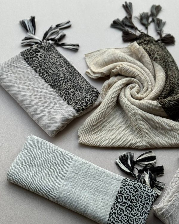 شال پلیسه پلنگی وارداتی (عمده فروشی کد 424)