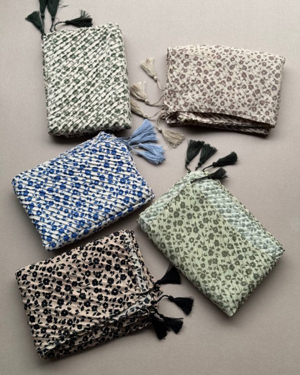 شال پلیسه نخی چهار فصل (تک فروشی کد 436)