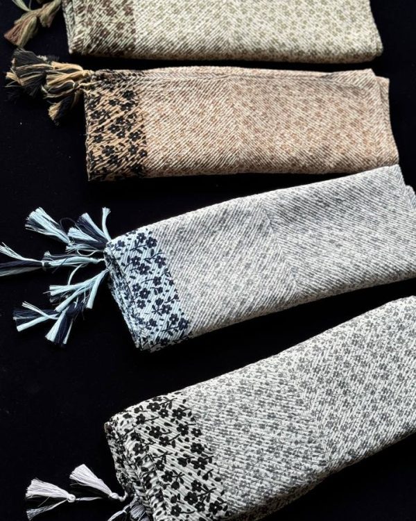 شال پلیسه نخی وارداتی (تک فروشی کد 428)