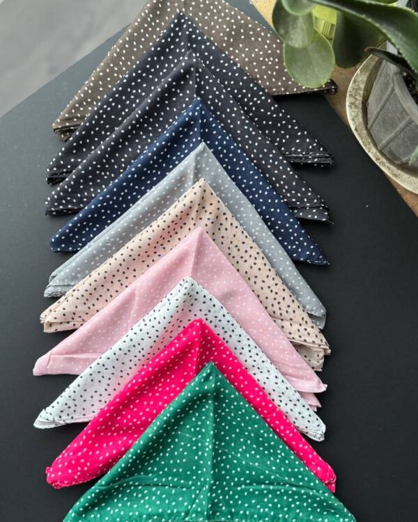 مینی اسکارف نخی توپی عمده (جین 10 تایی کد 422)