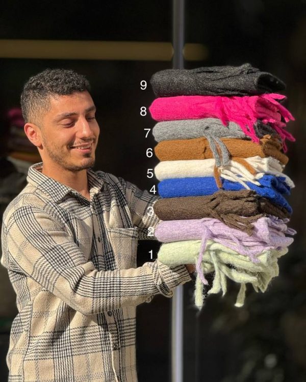 بیگ اسکارف موهر پشکی ریشه افریقایی(تک فروشی کد 983)