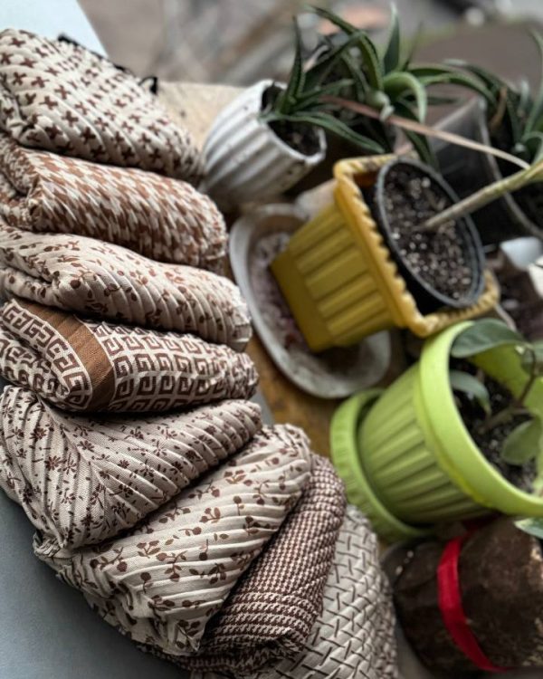 شال نخ پنبه براق پاییزه (جین 9 تایی کد 466)