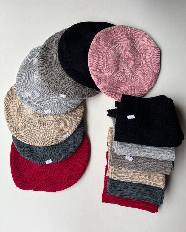 کلاه و شال گردن بافت (تک فروشی کد 475)