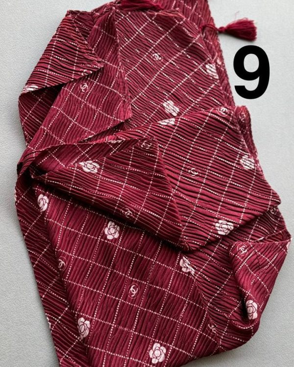 شال تمام نخ پاییزه پلیسه (جین 10 تایی کد 499)