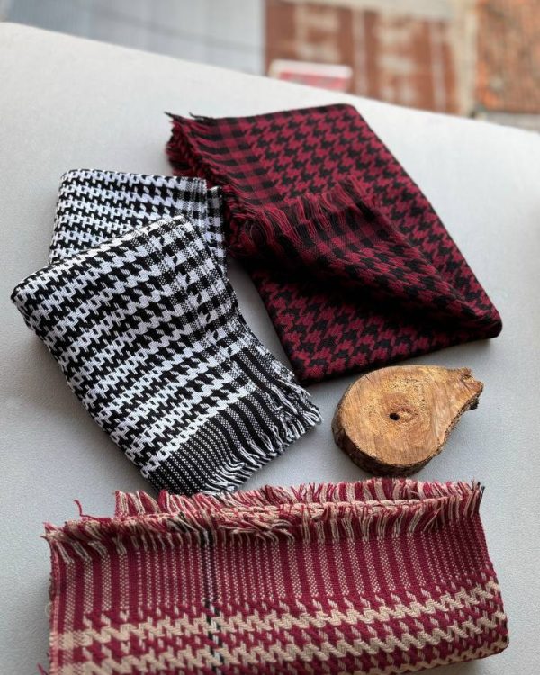 شال بافت پیچازی دو رو (جین 10 تایی کد 516 )