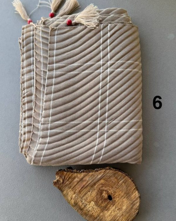 شال پلیسه نخ اسپان پاییزه (جین 10 تایی کد 525)