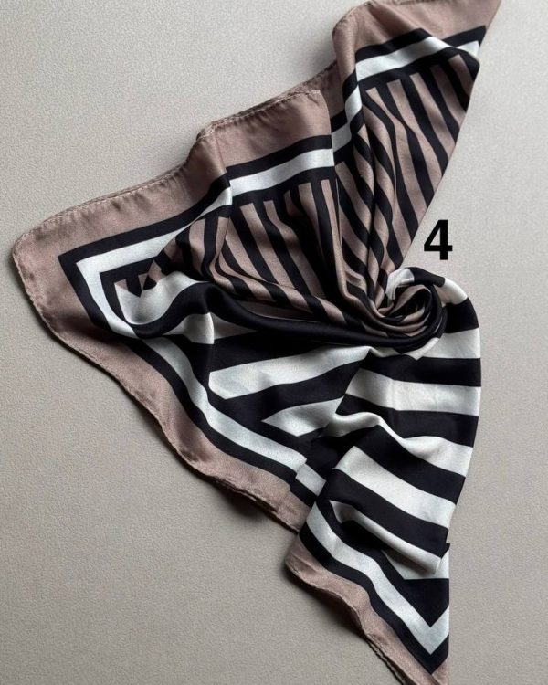 مینی اسکارف نخی چاپی(تکفروشی کد 589)