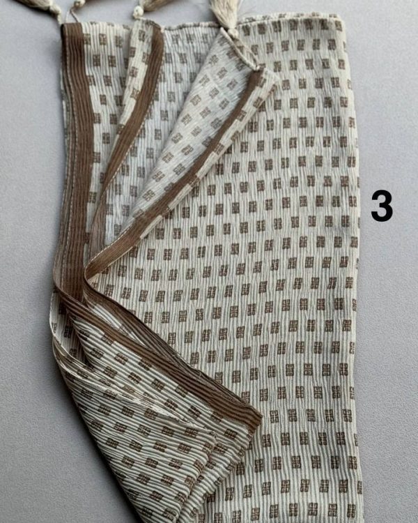 شال پلیسه 4 فصل برشکاطرحدار (جین 10 تایی کد 579)