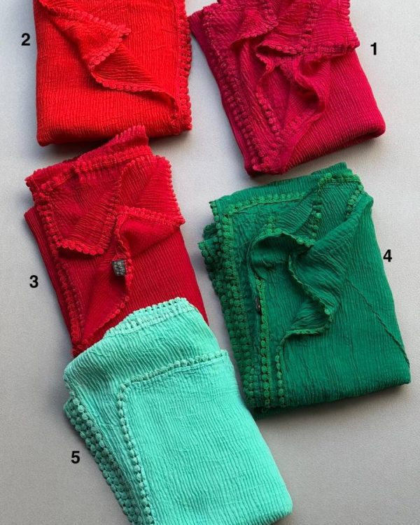 شال پلیسه سوپرنخ وارداتی(تکفروشی کد 580)