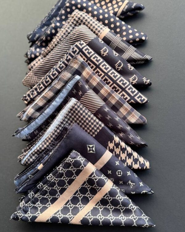 مینی اسکارف نخی چاپی عمده (جین 10 تایی کد 575)