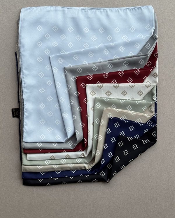 مینی اسکارف ساتن چاپی(جین 8 تایی کد 651)