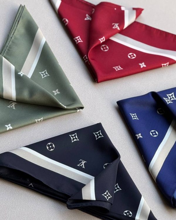 مینی اسکارف ساتن چاپی(جین 4 تایی کد 612)