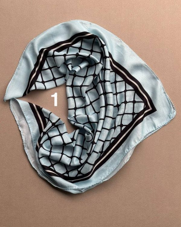 مینی اسکارف نخی چاپی(جین 6 تایی کد 622)