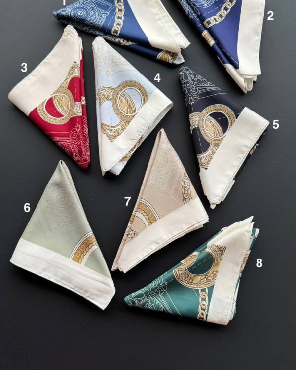 مینی اسکارف ساتن چاپی(جین 8 تایی کد 653)