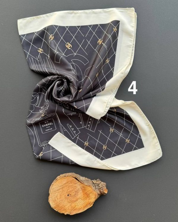 مینی اسکارف ساتن چاپی(جین 8 تایی کد 635)