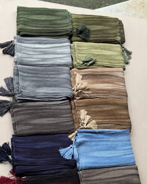 شال پلیسه 4 فصل برشکا طیفی (جین 12 تایی کد 624)