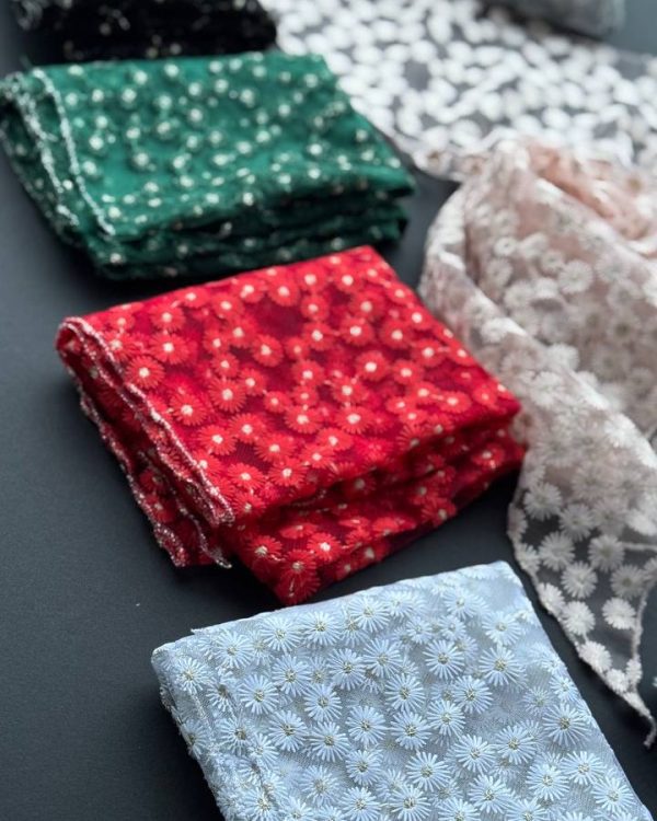 مینی اسکارف سه گوش توری(تکفروشی کد 613)