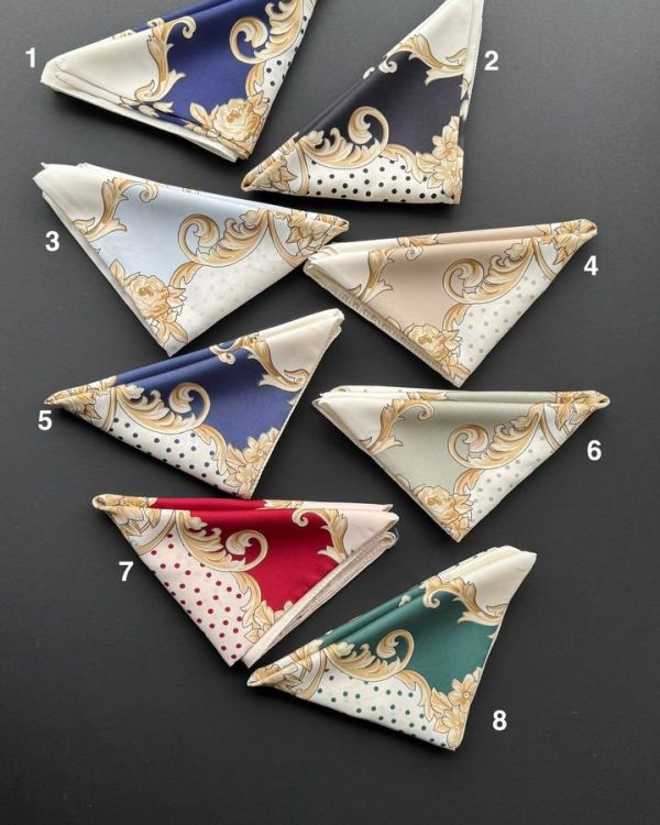 مینی اسکارف ساتن چاپی(جین 8 تایی کد 639)