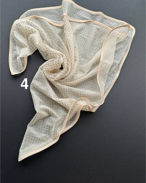 مینی اسکارف نخ کرپ اکلیلی(تک فروشی کد 642)