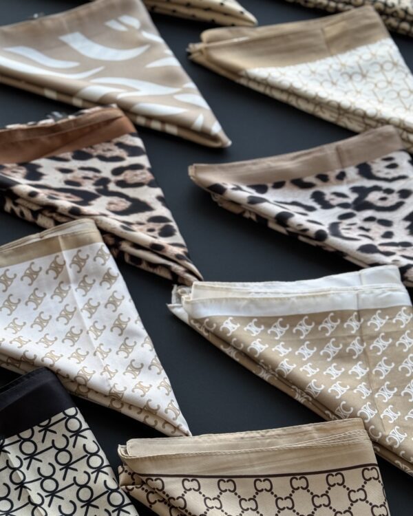 مدیوم اسکارف ابریشم چاپی (جین10 تایی کد 685)