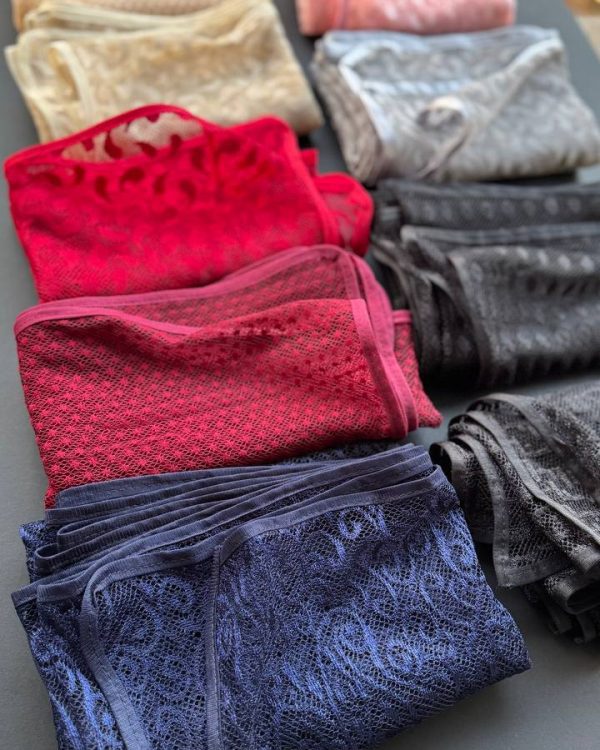 شال دانتل توری نواری(تکفروشی کد 680)