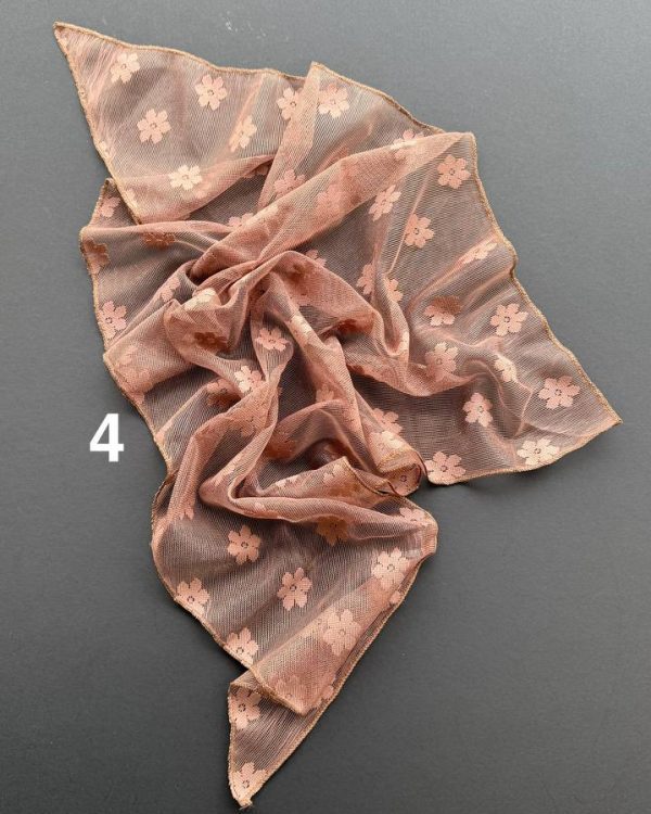 مینی اسکارف سه گوش توری(جین 7 تایی کد 669)