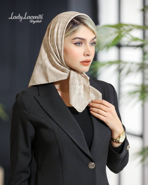 مینی اسکارف ساتن چاپی(جین 8 تایی کد 665)
