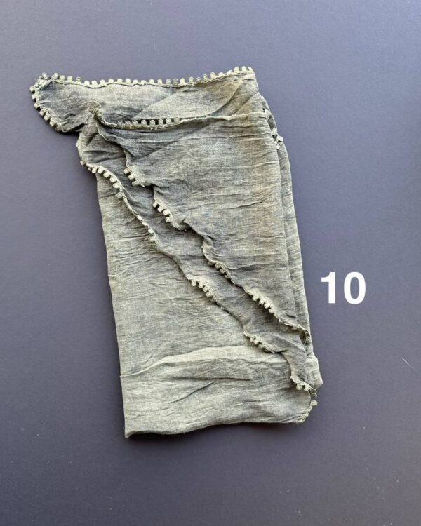 شال دور عدسی مزونی تمام نخ هلالی(تکفروشی کد 723)