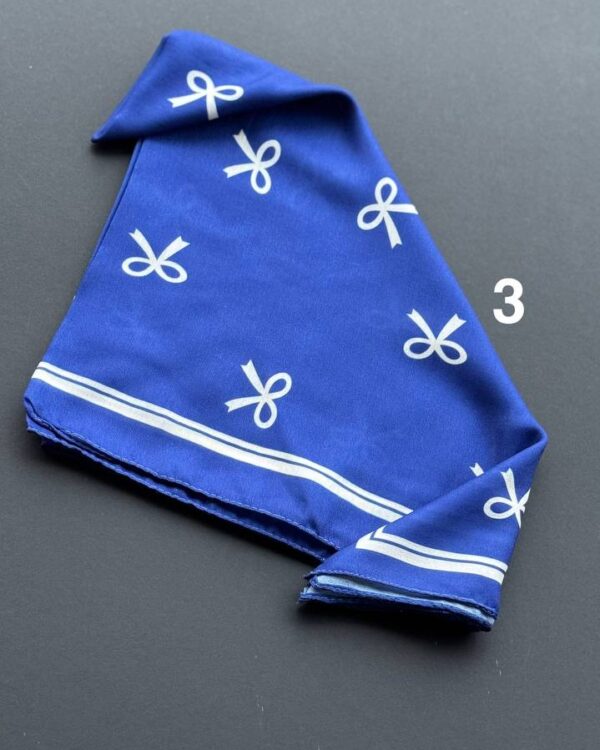 مینی اسکارف نخ پنبه پاپیون(تکفروشی کد 682)