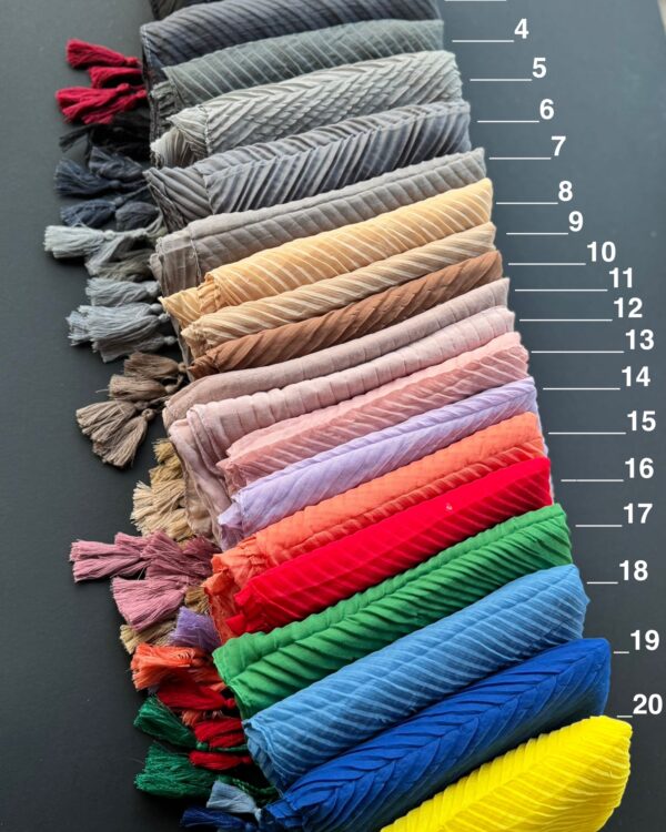 شال پلیسه اقتصادی تمام نخ(جین 12 تایی کد 762)